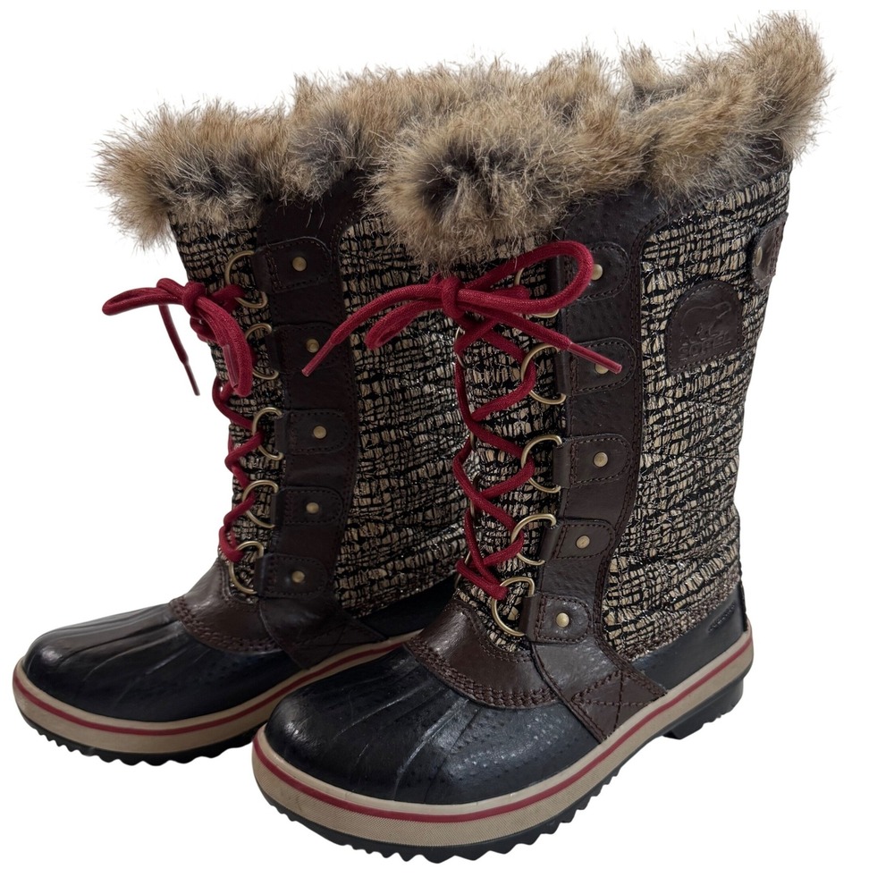 Sorel Tofino II Waterproof Winter Boots Cordovan Saddle Red NL2388-231 Women's 5